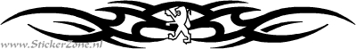 Peugeot Logo in Tribal verwerkt