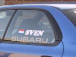 Voorbeeld van een Subaru Impreza met RallyStickers