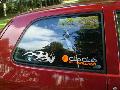 Renault Clio met Clio Club Sticker en Zijtribalset
