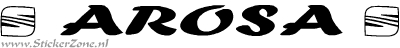 Seat Arosa Sticker met logo in een sierlijke letter