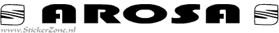 Seat Arosa Sticker met logo in een aparte letter