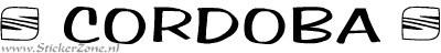 Seat Cordoba Sticker met logo in een fantasie letter