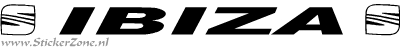 Seat Ibiza Sticker met logo in de originele letter