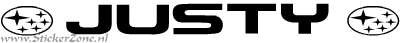 Subaru Justy Sticker met Logo