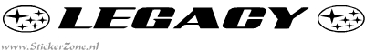 Subaru Legacy Sticker met Logo in een schuine letter