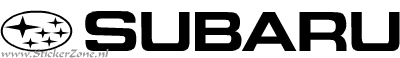 Subaru Sticker met logo ernaast