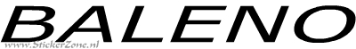 Suzuki Baleno Sticker in een strakke letter