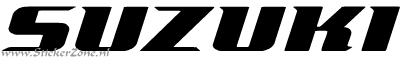 Suzuki Sticker in een schuine letter