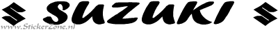 Suzuki Sticker met logo in een leuke letter
