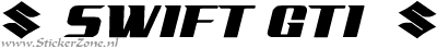 Swift GTi Sticker met logo in een mooie letter