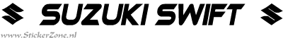 Suzuki Sticker met logo in een Tuningletter