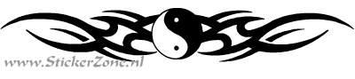 Tribal met het Yin & Yang teken erin verwerkt
