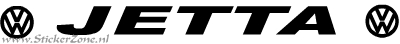 VW Jetta Sticker met logo in een strakke letter