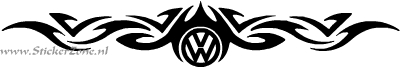VW Logo in Tribal verwerkt