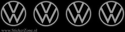 Wielsticker met het nieuwe VW logo